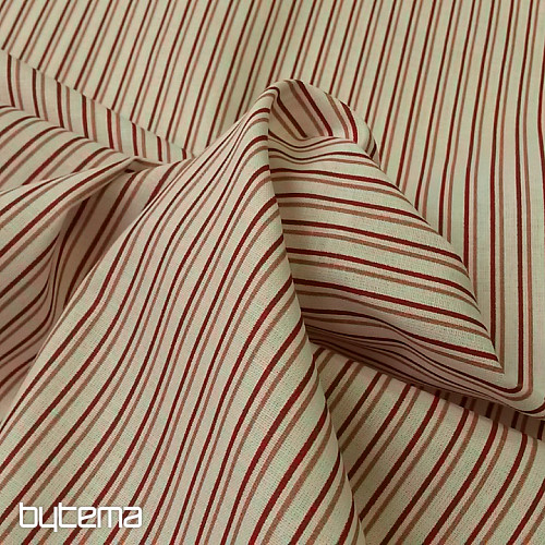 Baumwollstoff STREIFEN rot-pink