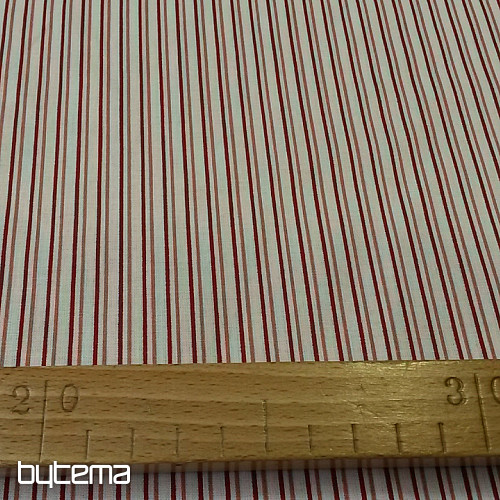 Baumwollstoff STREIFEN rot-pink