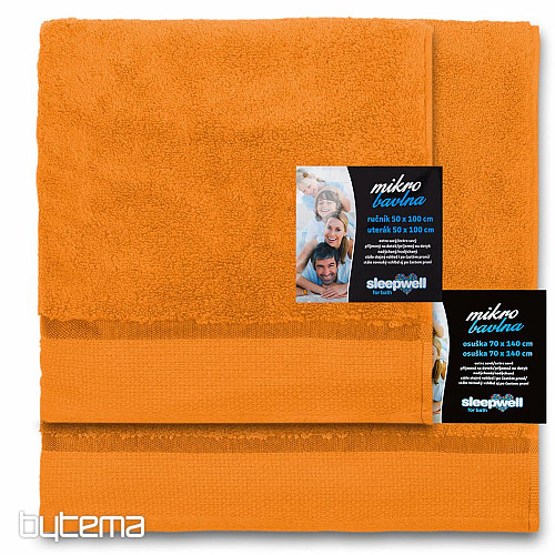 Handtuch und Badetuch MIKRO Orange-Senf