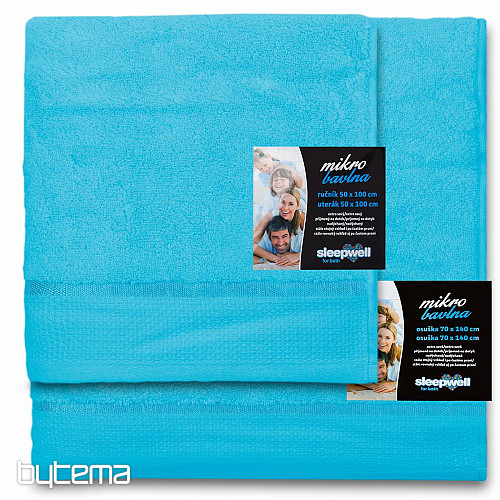Handtuch und Badetuch MICRO TURQUOISE