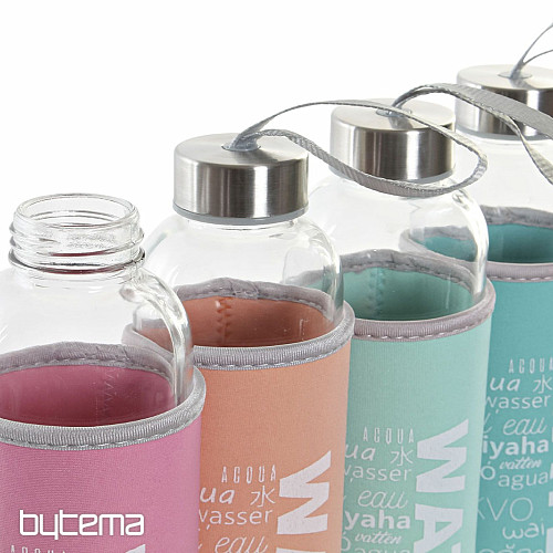 Glasflasche mit Neoprenhülle 600 ml