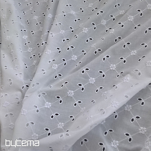Bestickte Gardine Madeira 665 weiss