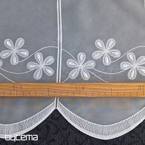 Bestickter Vorhang für Buntglasfenster 11667 Blumen