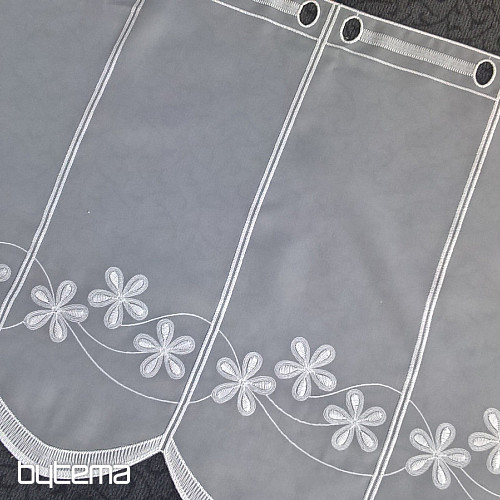 Bestickter Vorhang für Buntglasfenster 11667 Blumen